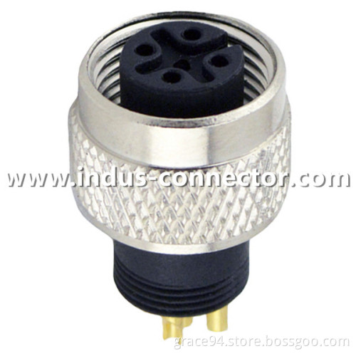 Customized M12 3p 4p 5p 8p 12p molded connector